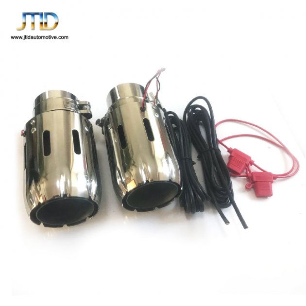 JTS-287  Stainless Steel New Style Universial Spitfire Exhaust Tip Red And Blue Light