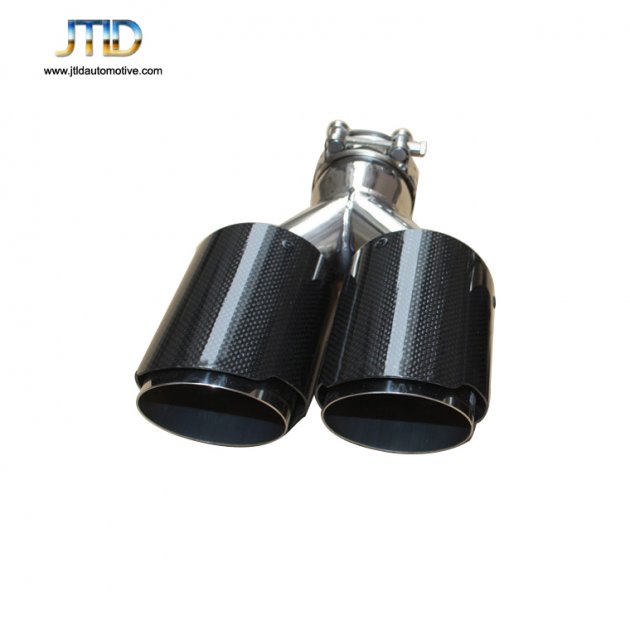 JTT-036  Glossy Carbon Fiber Dual Outlet Exhaust tip