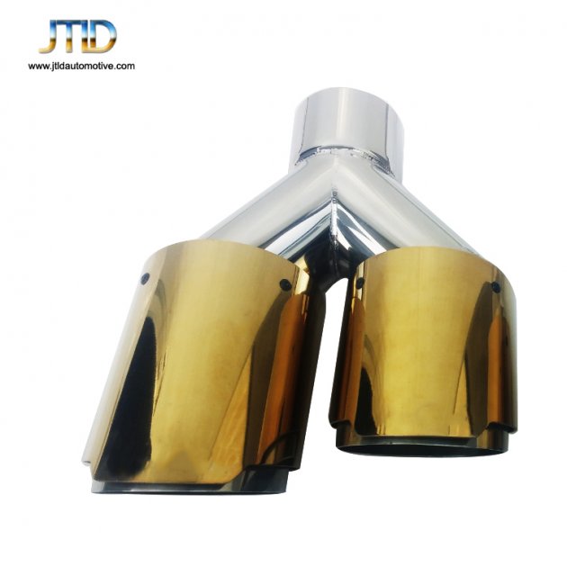 JTT-048 AK style stainless steel golding coating dual exhaust tip