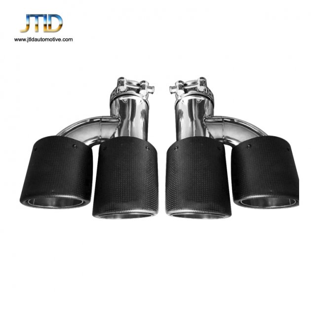 JTT-041   H type mat carbon fiber rolled outlet dual exhaust tip