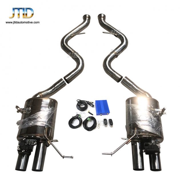 JTS-BM-100  BMW E90 E92 M3 with electric controller stainless steel mid-tail exhaust system 