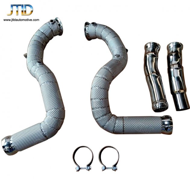 JTDBE-025 Exhaust Downpipes For Benz Amg GT with Heat Shield