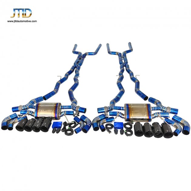 JTS-BM-375 Exhaust System for BMW M8 titanium blue