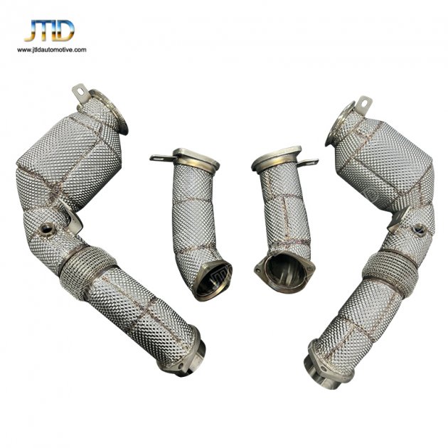 JTDBM-288 Exhaust DownPipe for 2024 BMW X5M X6M F95 F96 heat shileded finish without OPF