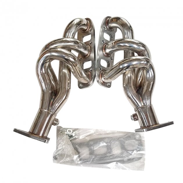 JTPO-054 FOR 05-08 BOXSTER CAYMAN S 987 POLISHED STAINLESS STEEL HEADER EXHAUST MANIFOLD