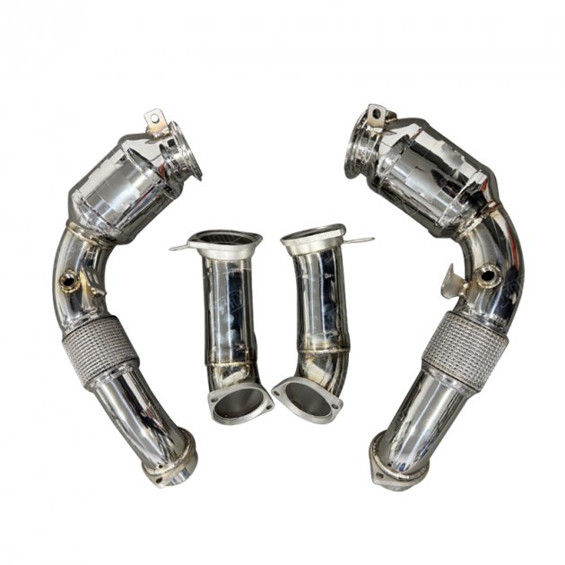 JTDBM-312 Downpipe for BMW X5 G05, X6 G06, or X7 G07 with the LCI S68 M60i engine